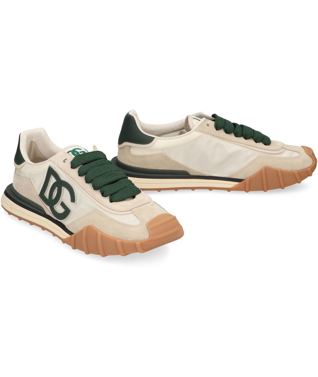 DOLCE&GABBANA Бежевые синтетические низкие кроссовки / кеды, фото 2