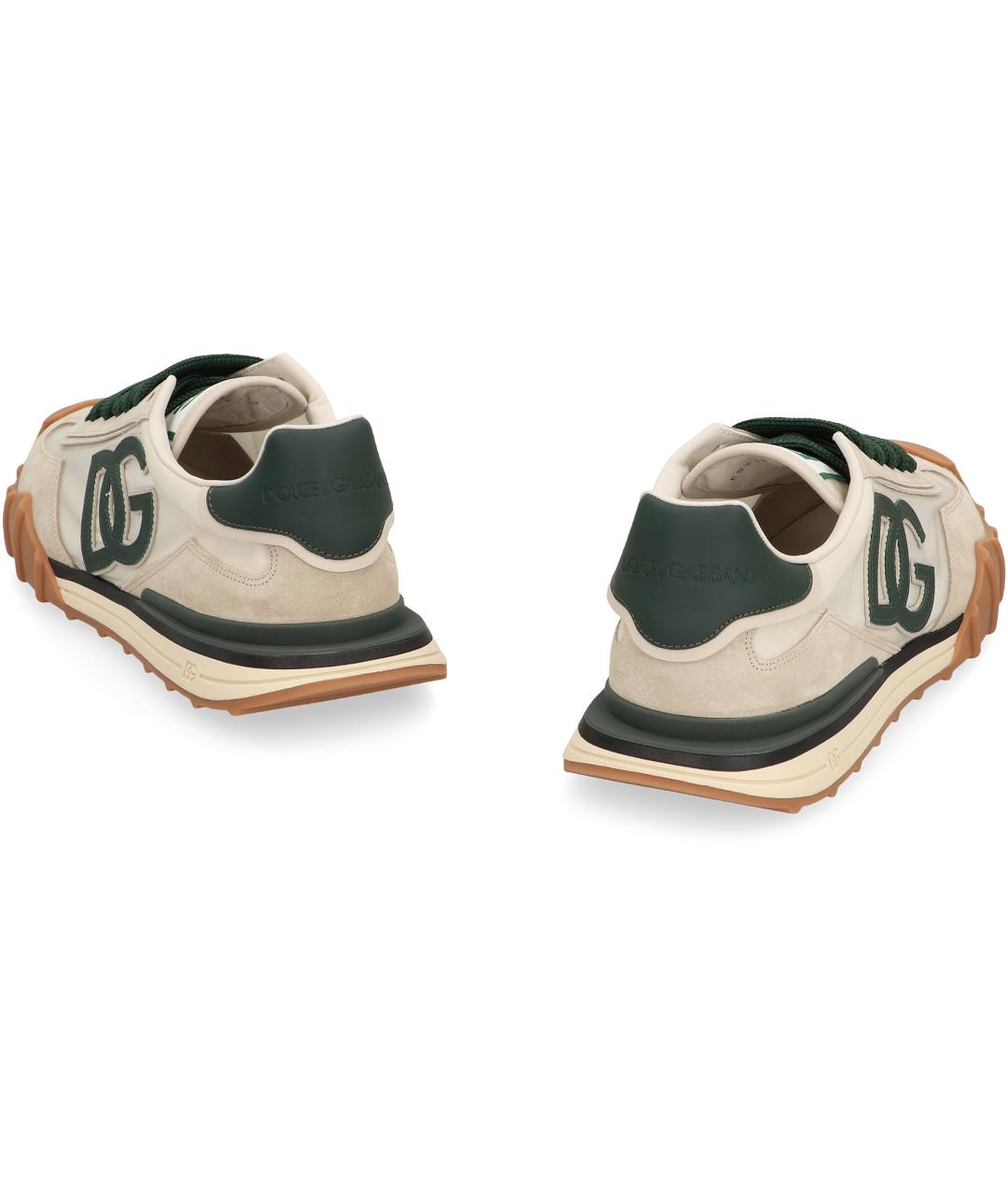 DOLCE&GABBANA Бежевые синтетические низкие кроссовки / кеды, фото 3