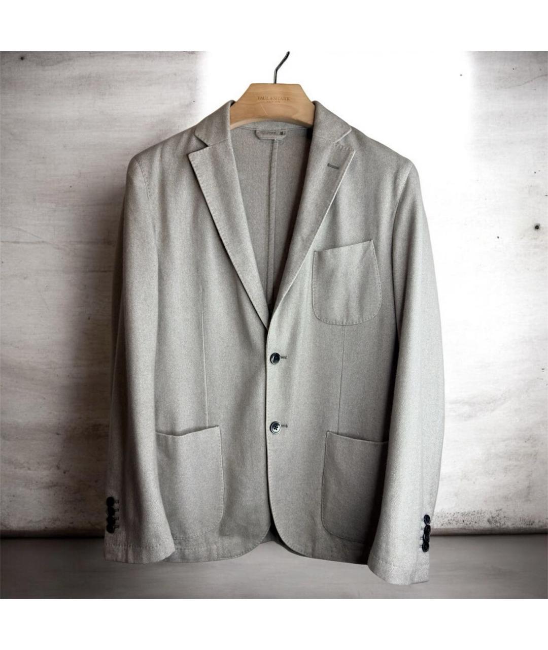 L.B.M. 1911 Бежевый шерстяной пиджак, фото 9