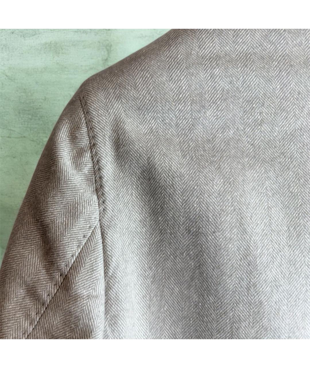 L.B.M. 1911 Бежевый шерстяной пиджак, фото 6