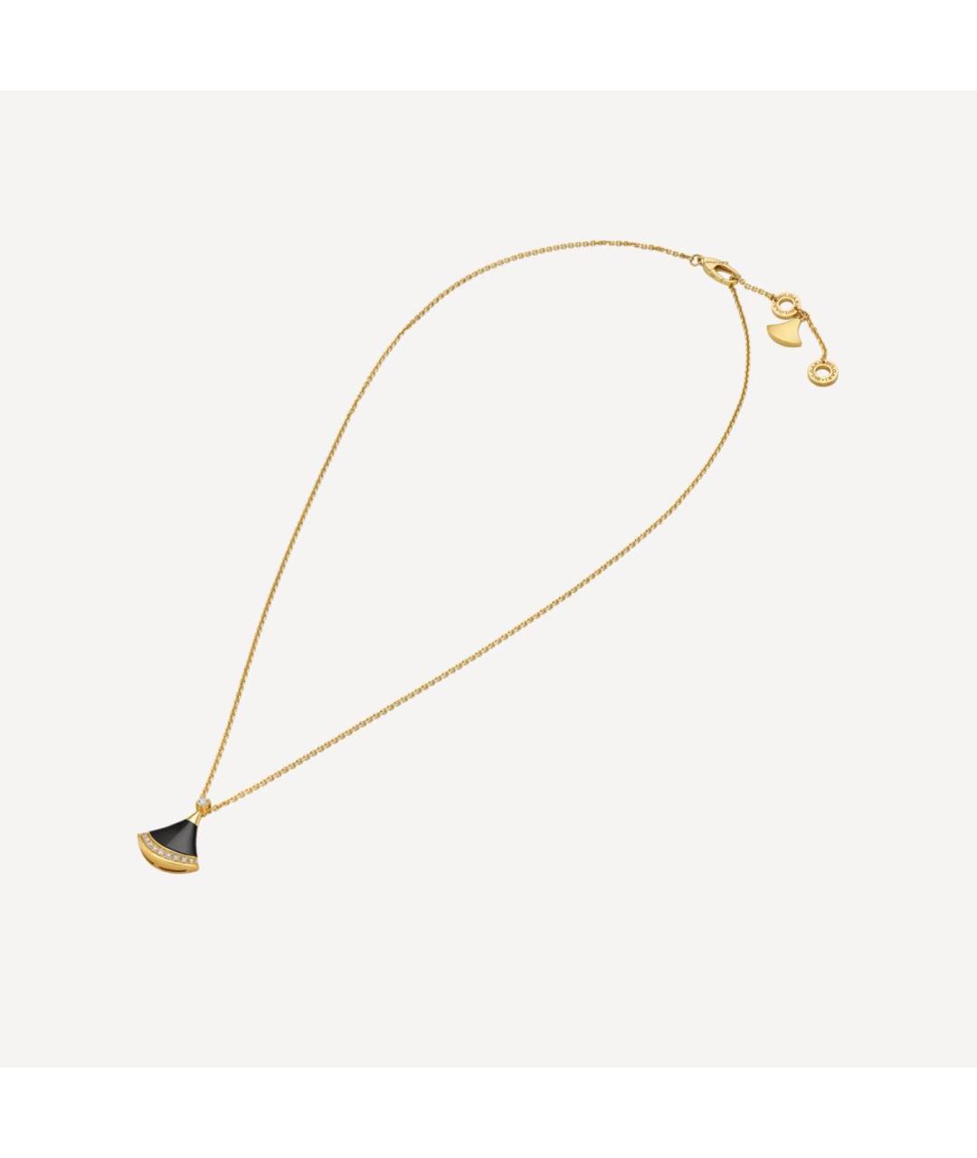 BVLGARI Черное колье из желтого золота, фото 2