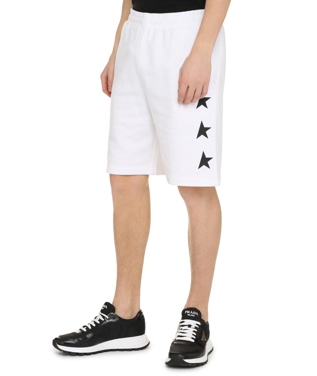 GOLDEN GOOSE DELUXE BRAND Белые хлопковые шорты, фото 3