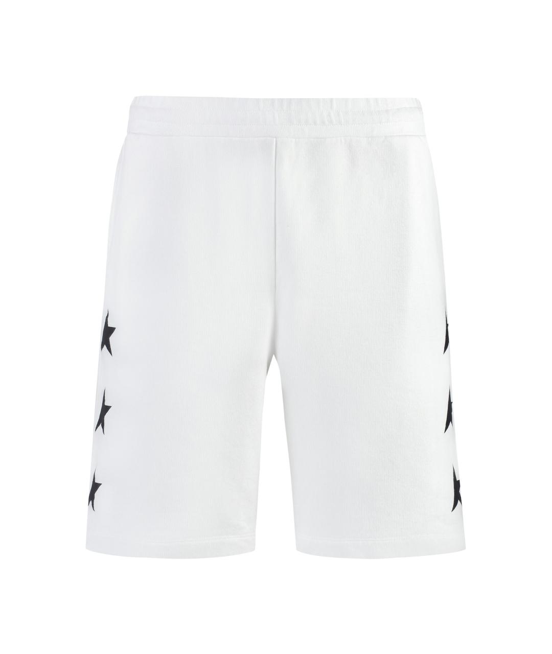 GOLDEN GOOSE DELUXE BRAND Белые хлопковые шорты, фото 1