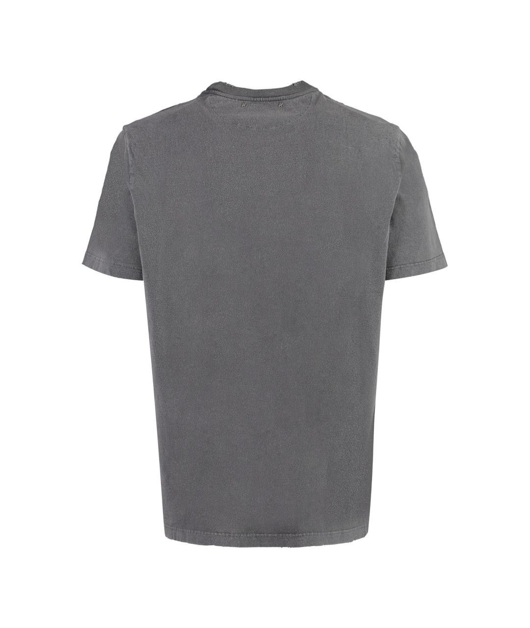 GOLDEN GOOSE DELUXE BRAND Серая хлопковая футболка, фото 2