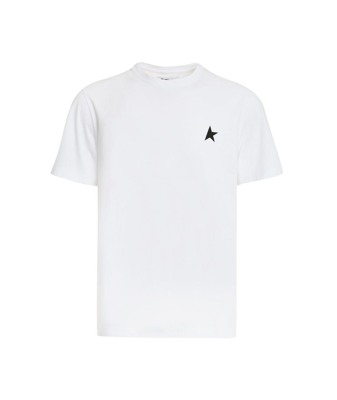 GOLDEN GOOSE DELUXE BRAND Белая хлопковая футболка, фото 1