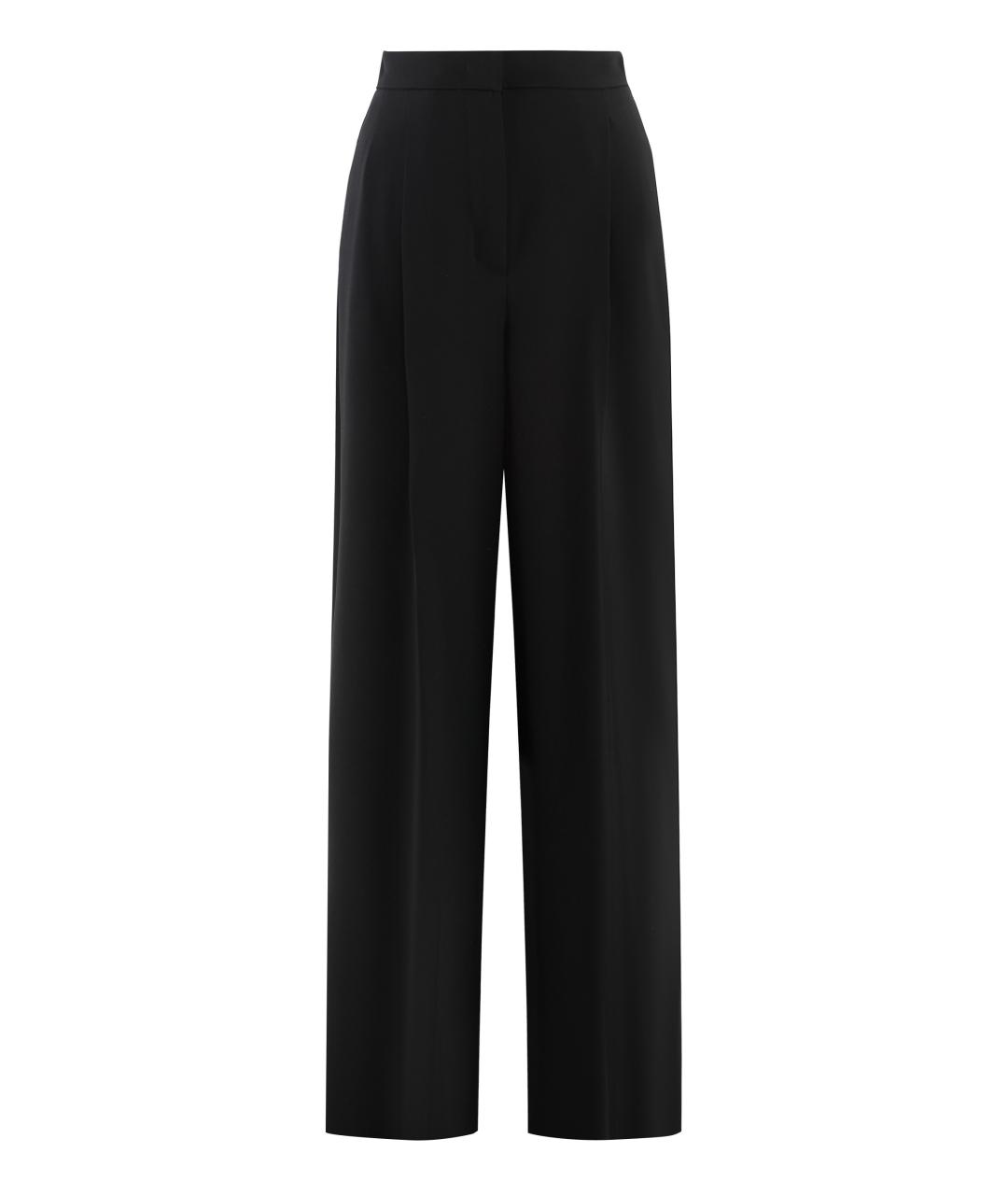 MAX MARA Черные ацетатные брюки широкие, фото 1