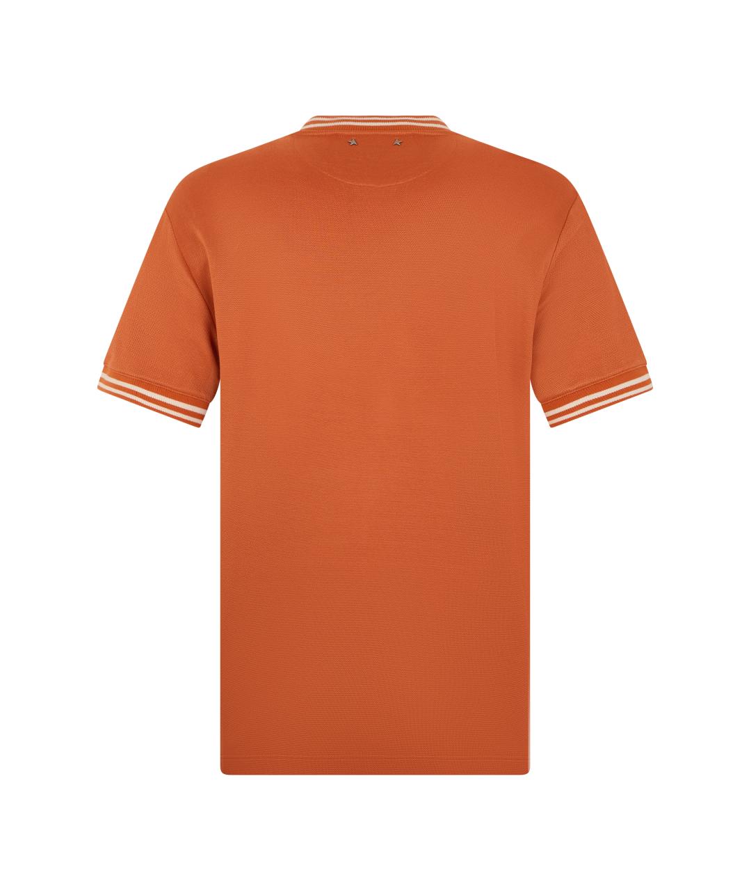 GOLDEN GOOSE DELUXE BRAND Оранжевая вискозная футболка, фото 2