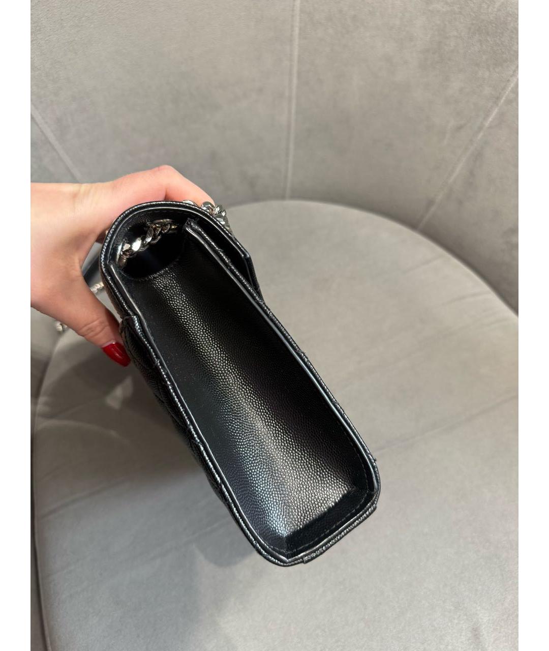 SAINT LAURENT Черная кожаная сумка через плечо, фото 5
