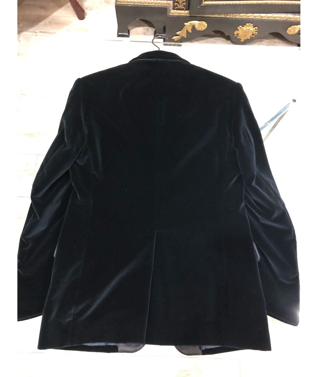 SAINT LAURENT Темно-синий хлопковый пиджак, фото 2