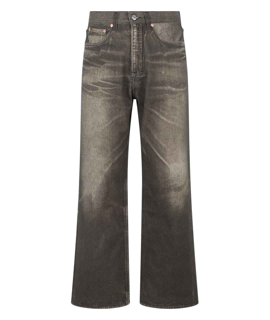 OUR LEGACY Серые хлопковые прямые джинсы, фото 1