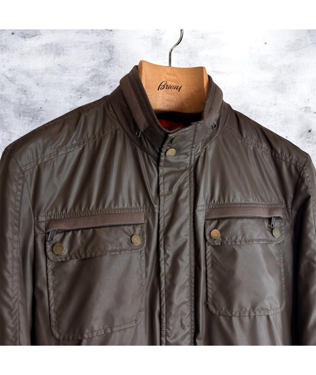 HUGO BOSS Коричневая полиуретановая куртка, фото 2