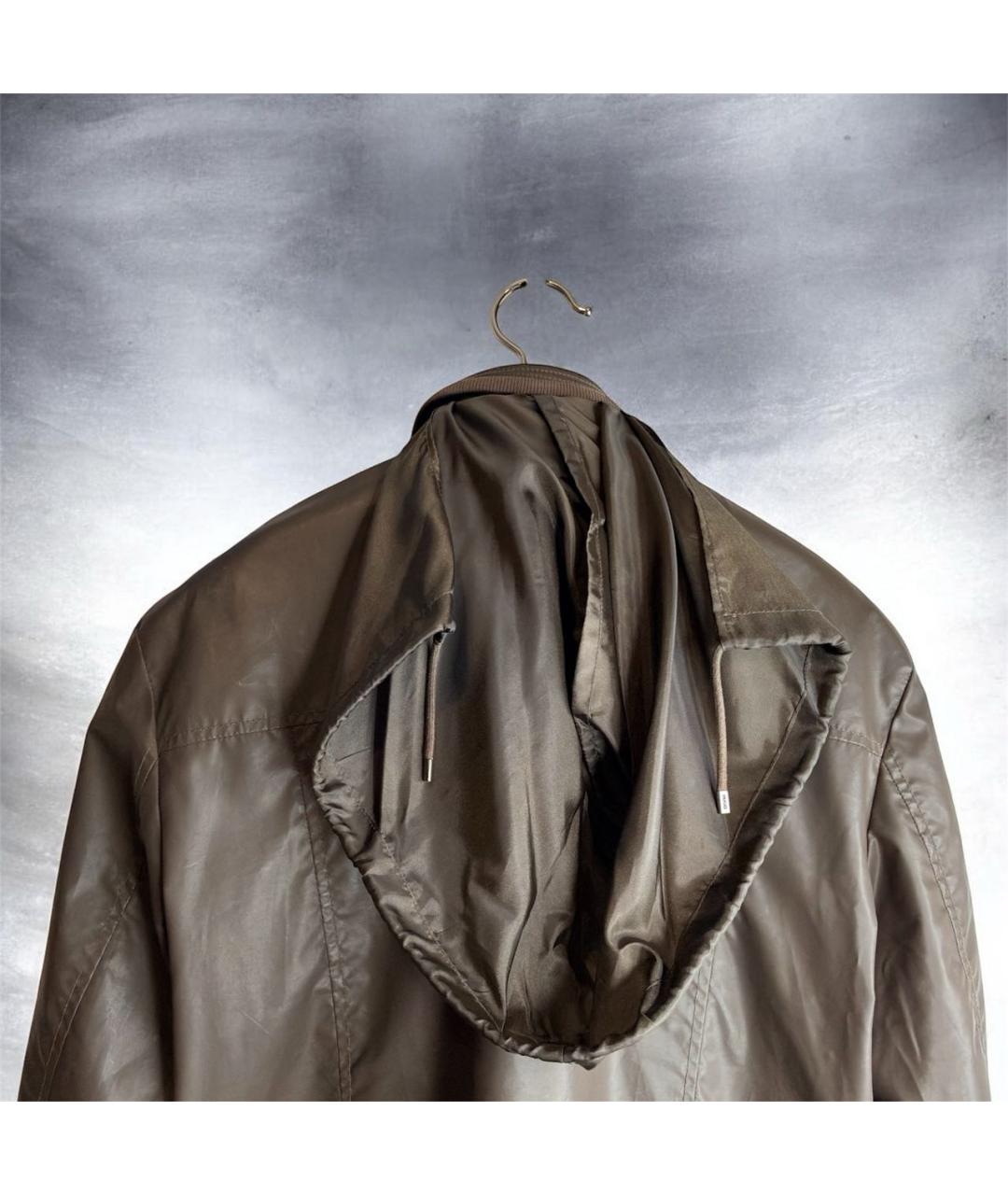 HUGO BOSS Коричневая полиуретановая куртка, фото 6