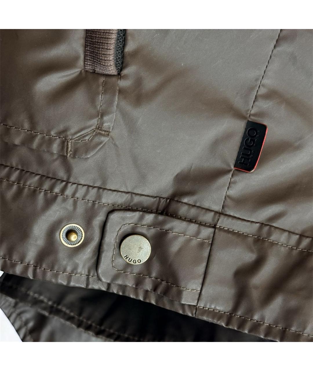 HUGO BOSS Коричневая полиуретановая куртка, фото 5