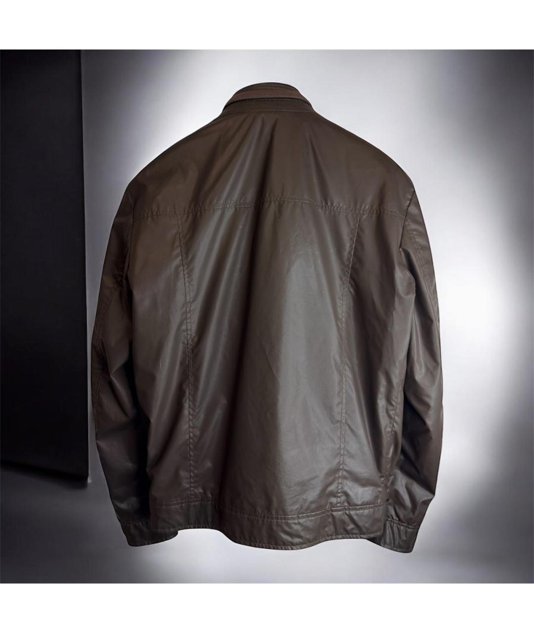HUGO BOSS Коричневая полиуретановая куртка, фото 4