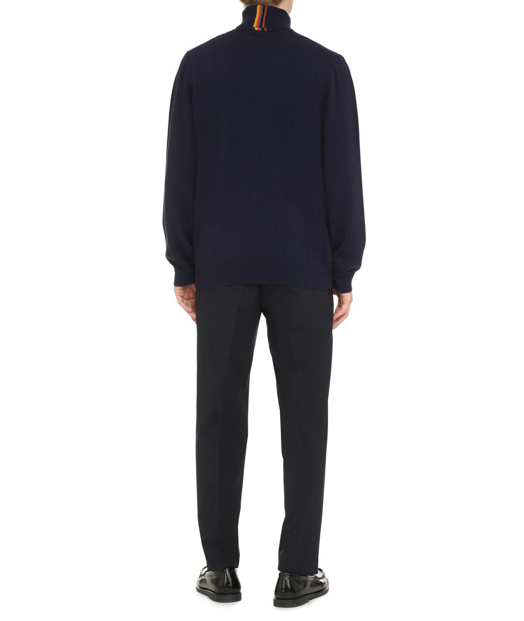 PAUL SMITH Синяя кашемировая водолазка, фото 4