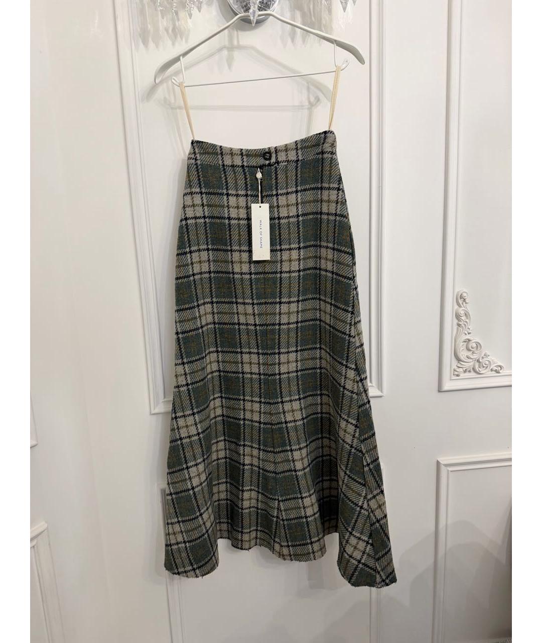 WALK OF SHAME Мульти шерстяная юбка макси, фото 2