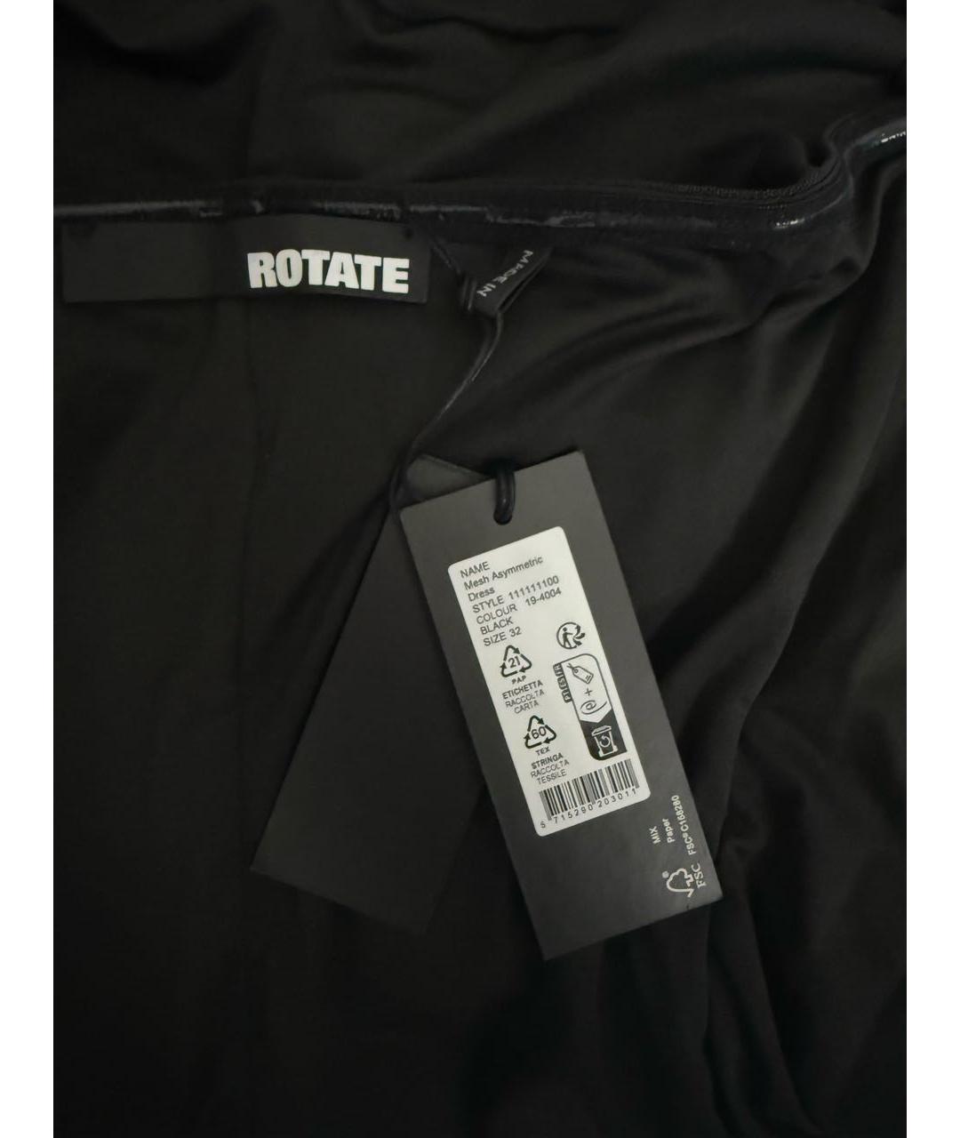 ROTATE Черное коктейльное платье, фото 8