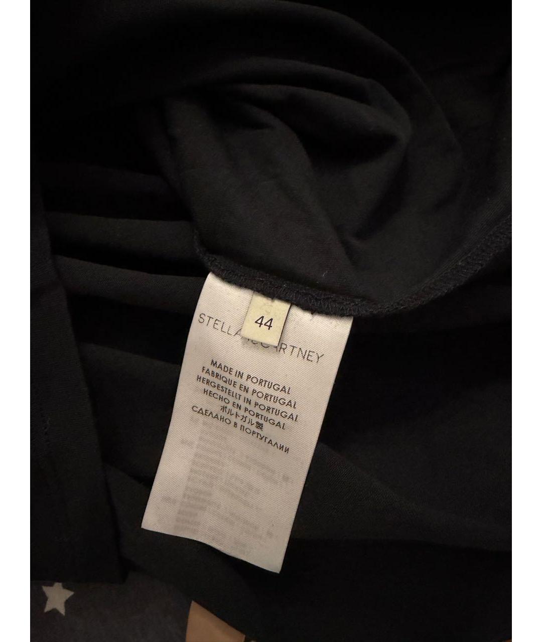 STELLA MCCARTNEY Черная хлопковая футболка, фото 3