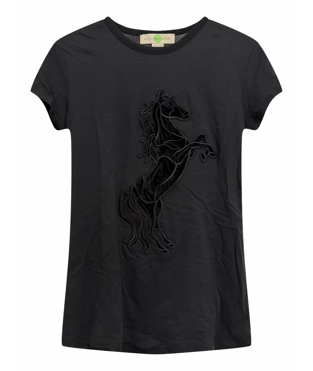 STELLA MCCARTNEY Черная хлопковая футболка, фото 1