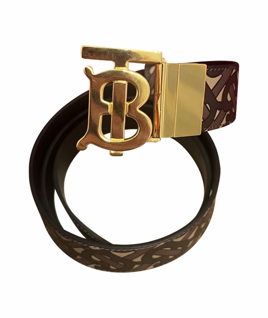 BURBERRY Коричневый кожаный ремень, фото 1