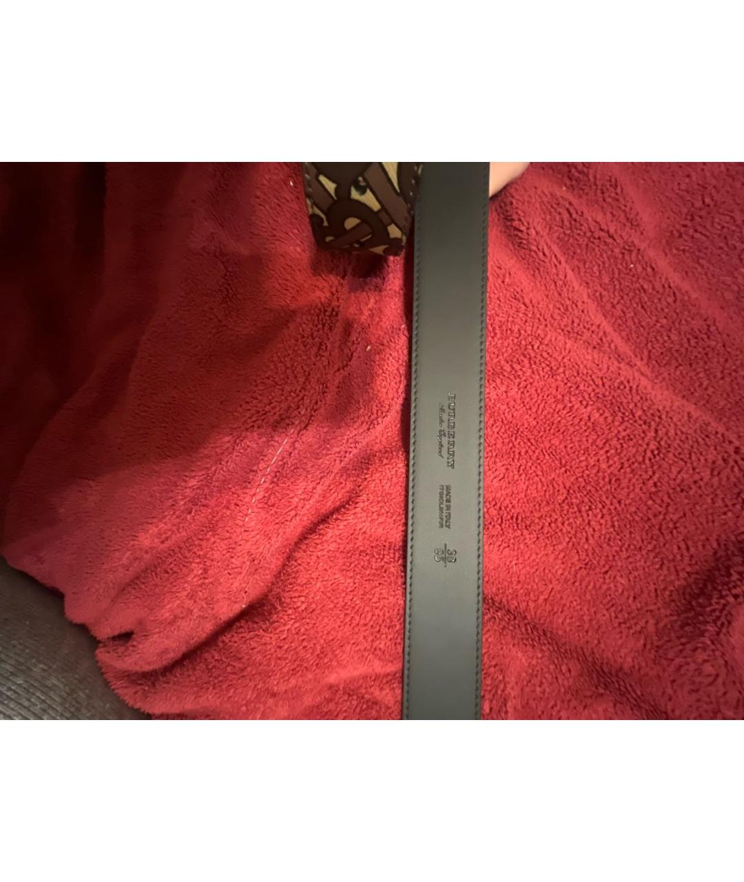 BURBERRY Коричневый кожаный ремень, фото 3