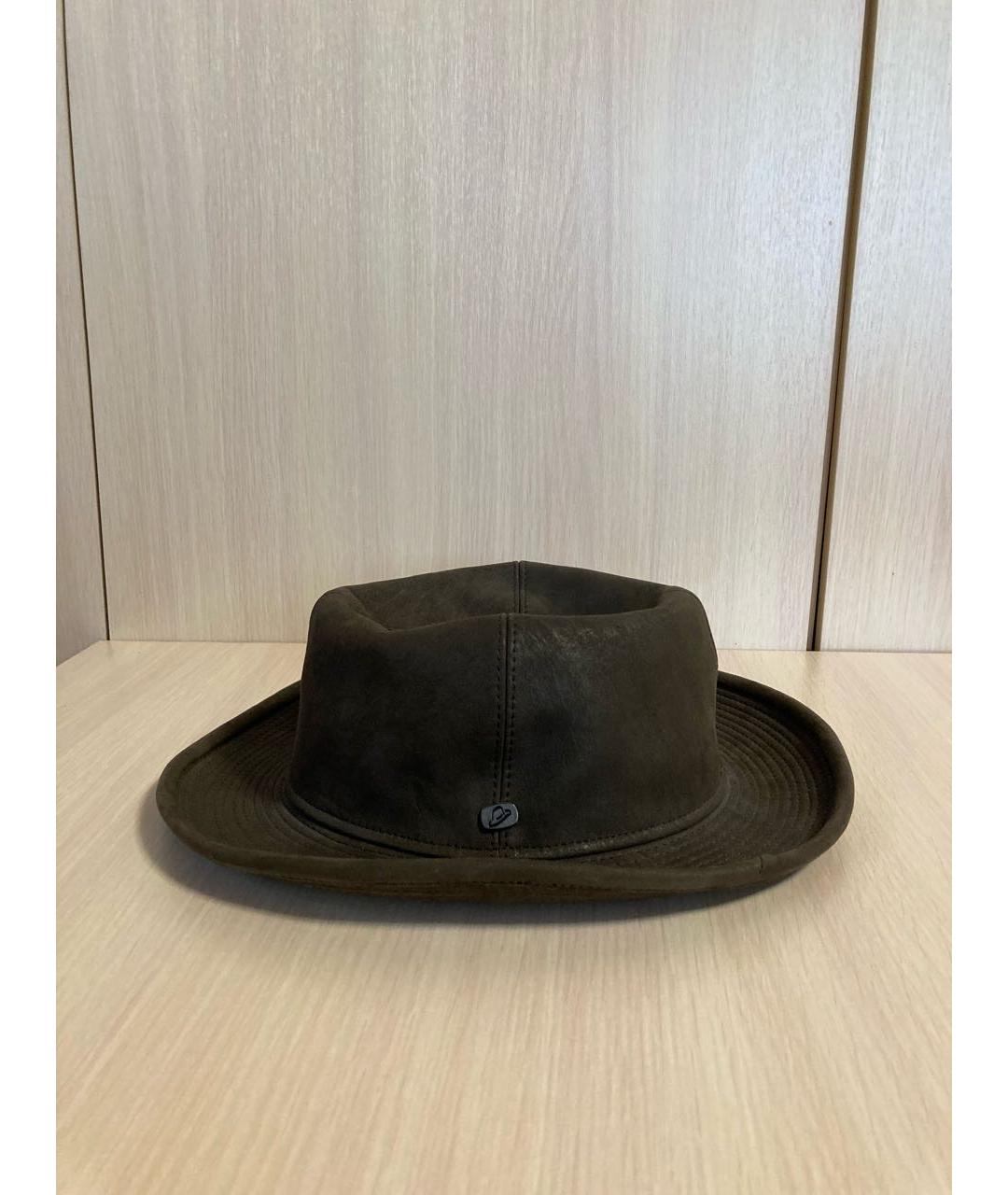 BORSALINO Коричневая кожаная шляпа, фото 2