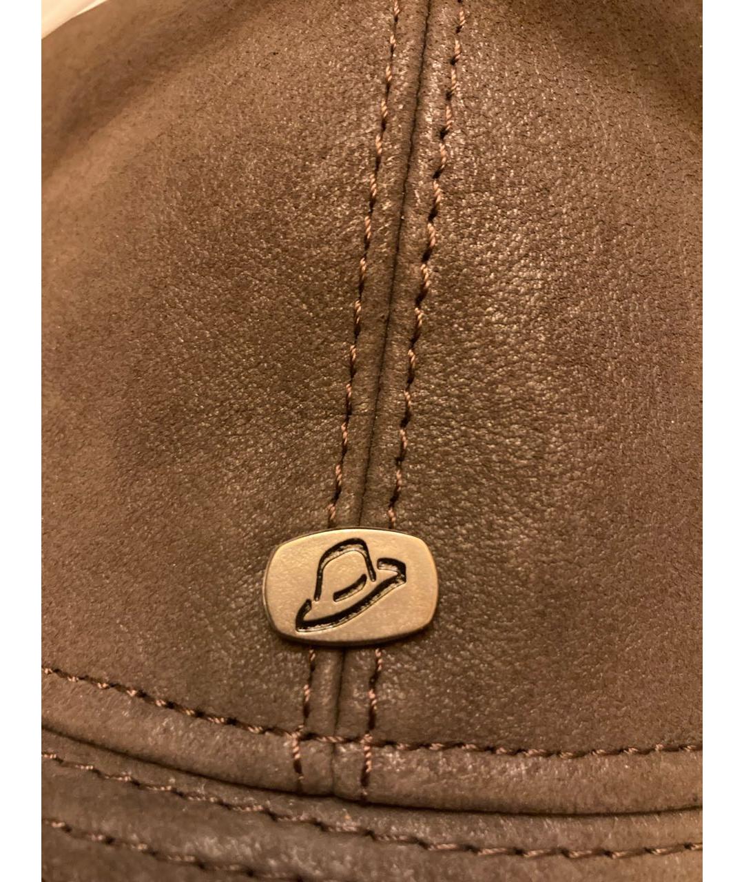 BORSALINO Коричневая кожаная шляпа, фото 4