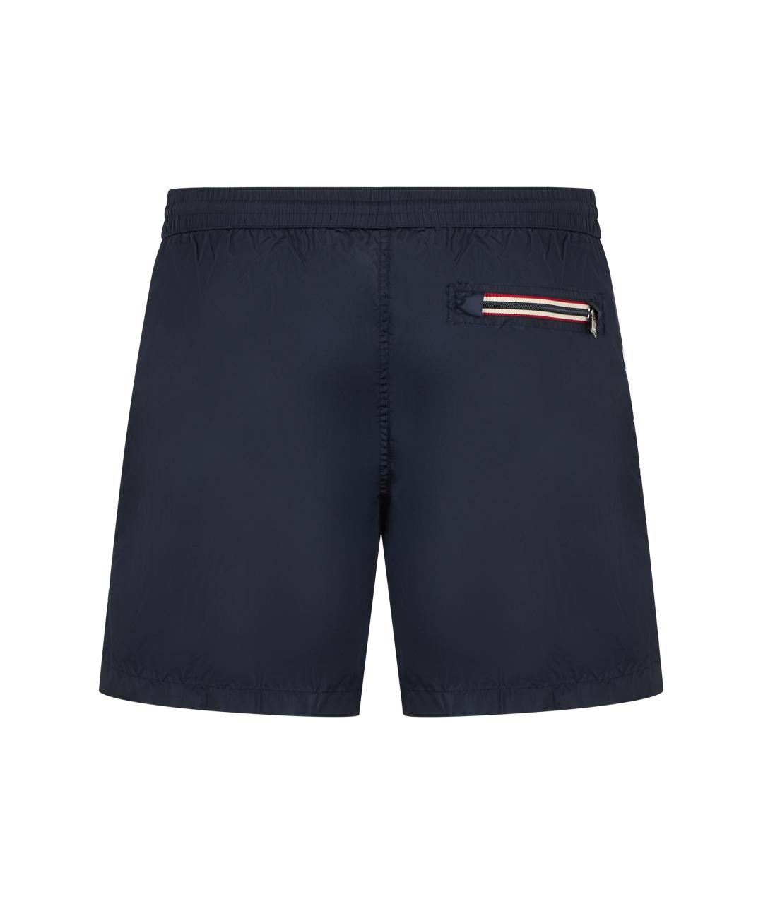 MONCLER Синие полиамидовые шорты, фото 2