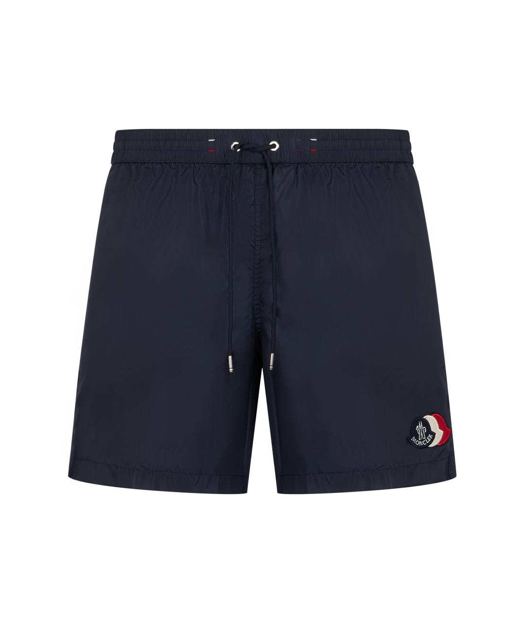 MONCLER Синие полиамидовые шорты, фото 1