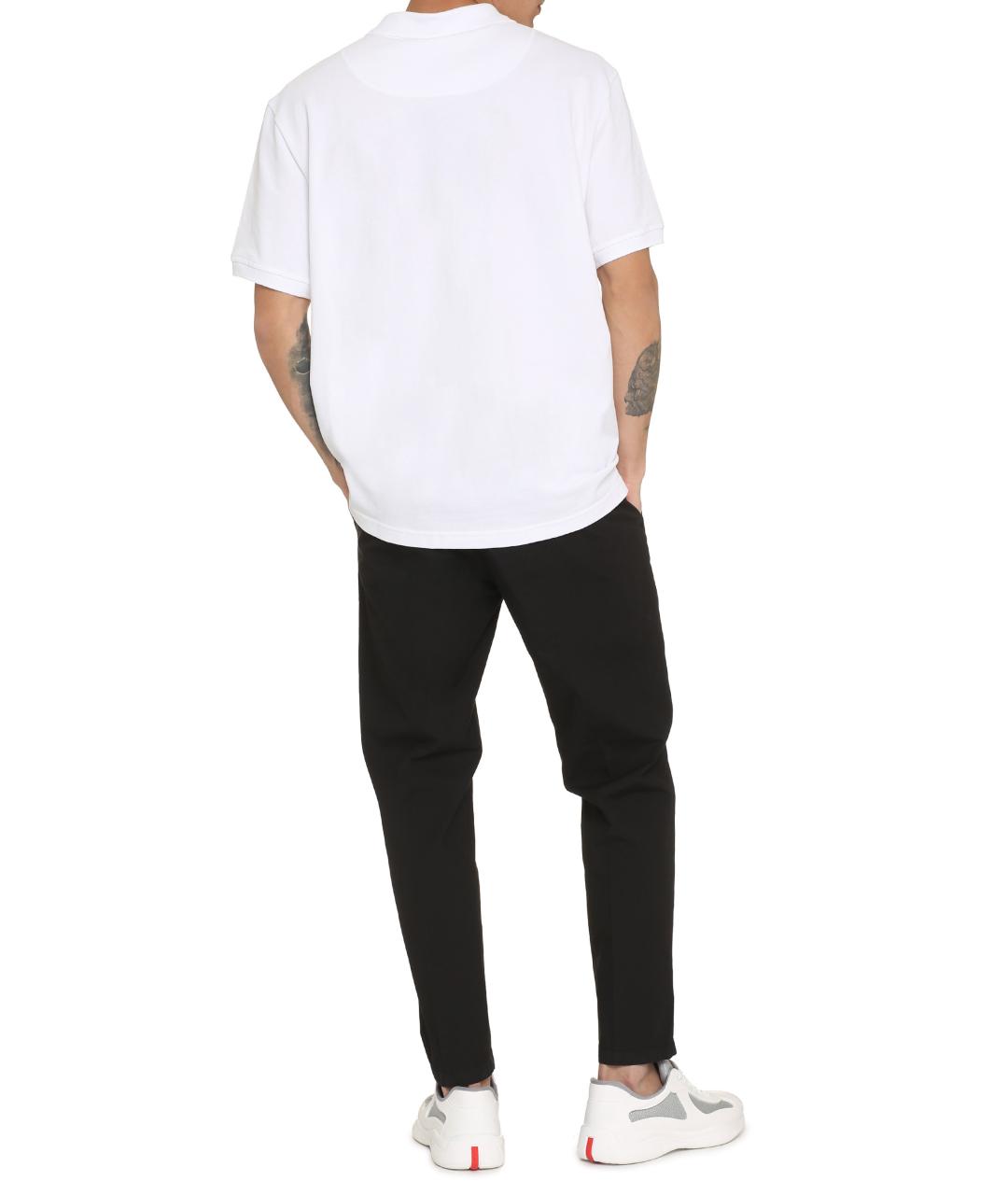 MOOSE KNUCKLES Белое хлопковое поло с коротким рукавом, фото 4