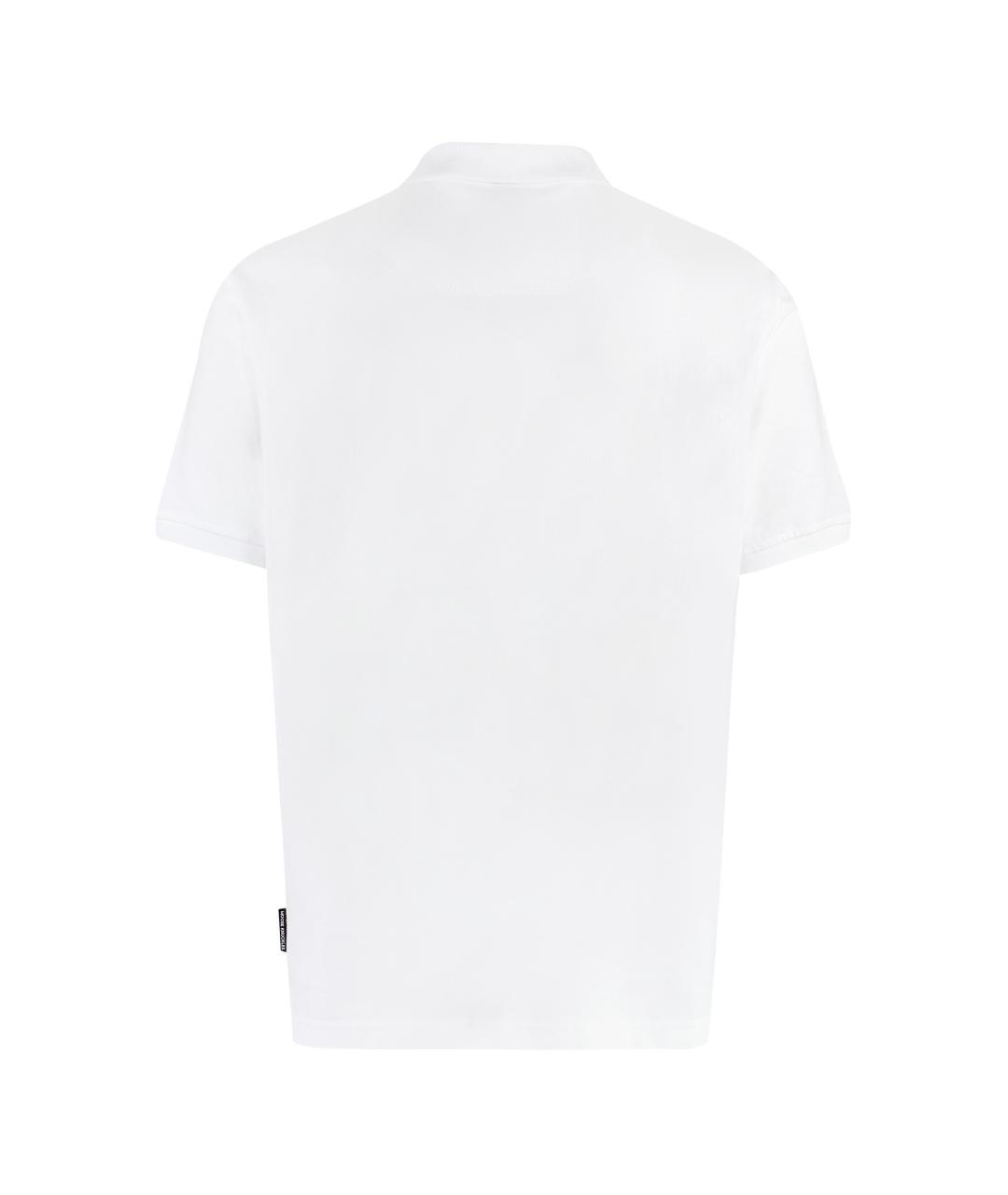 MOOSE KNUCKLES Белое хлопковое поло с коротким рукавом, фото 2