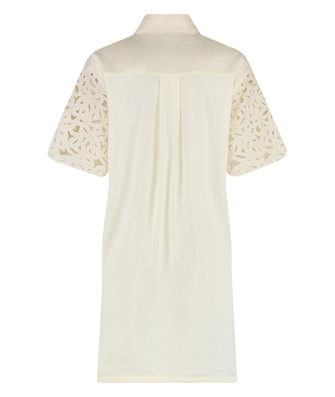 MONCLER Белое хлопковое повседневное платье, фото 2