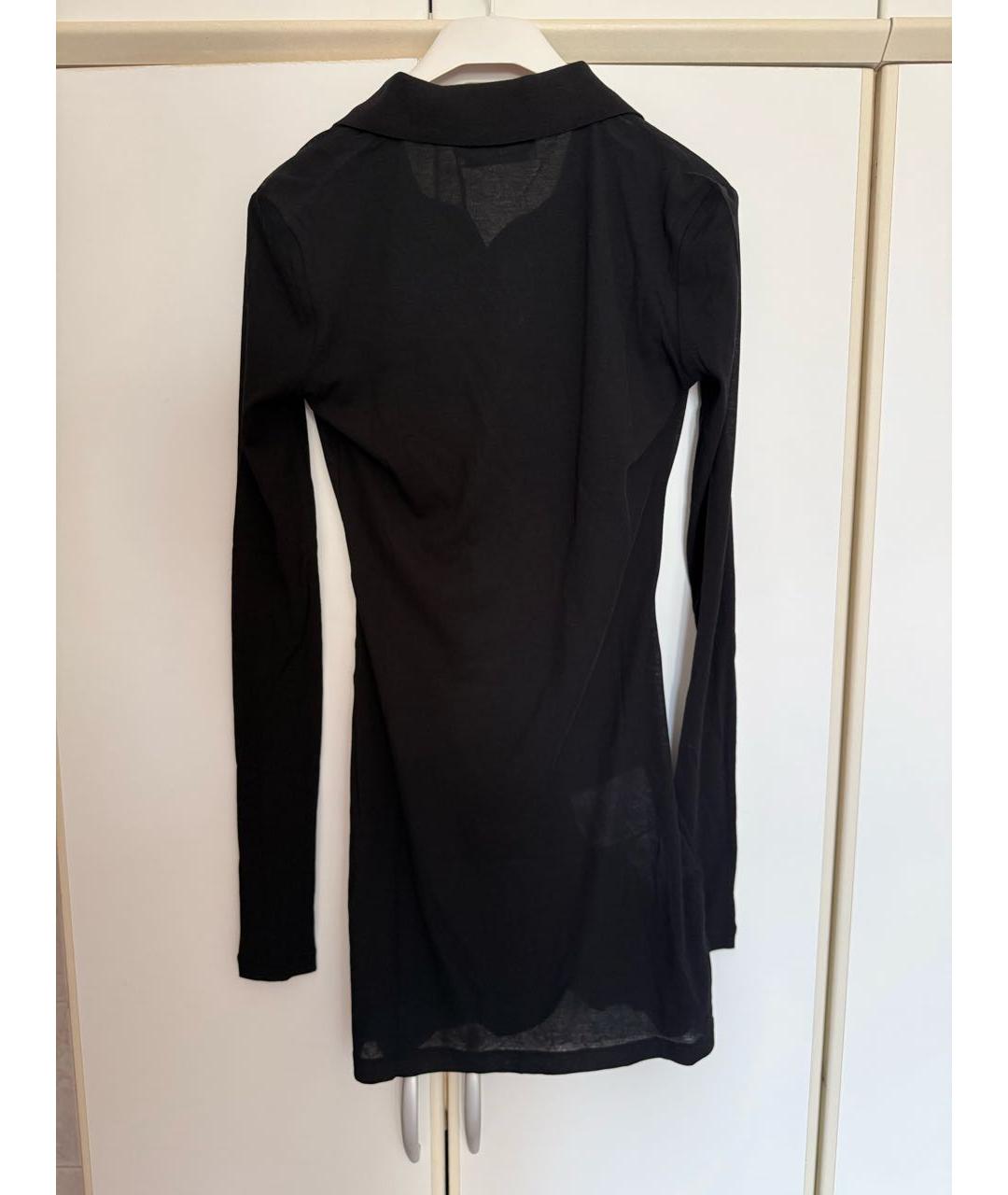 MIU MIU Черное хлопковое повседневное платье, фото 2