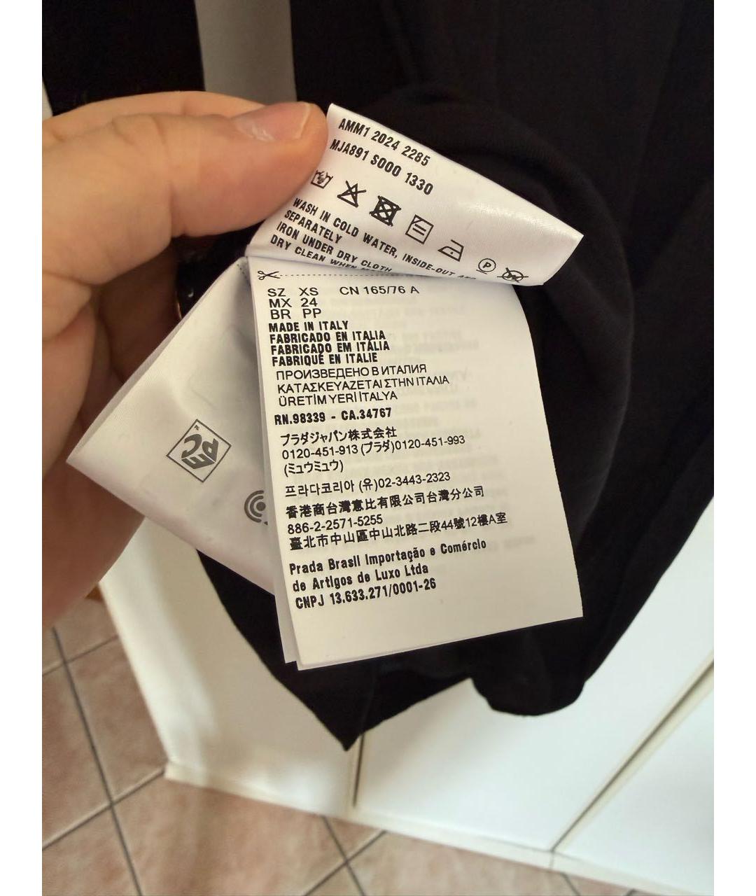 MIU MIU Черное хлопковое повседневное платье, фото 4