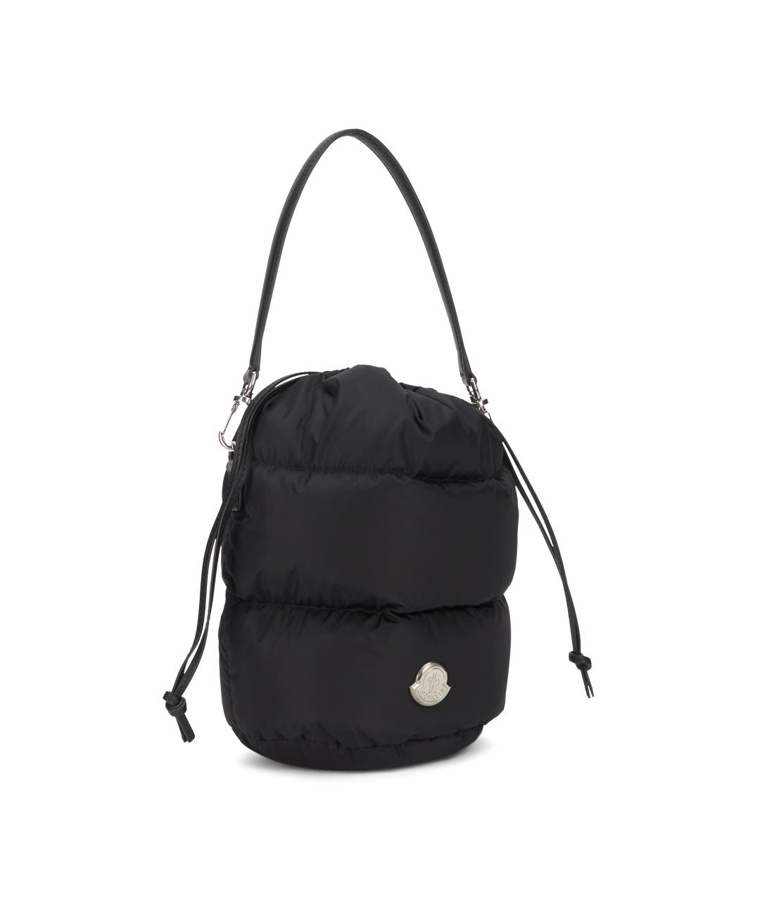 MONCLER Черная синтетическая сумка с короткими ручками, фото 2