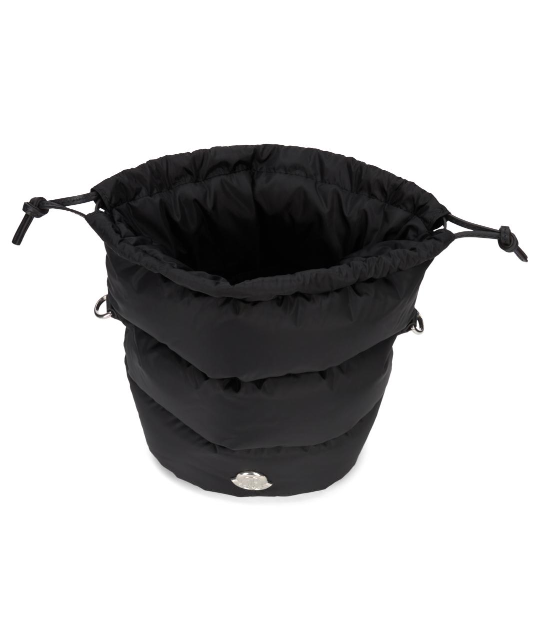 MONCLER Черная синтетическая сумка с короткими ручками, фото 4