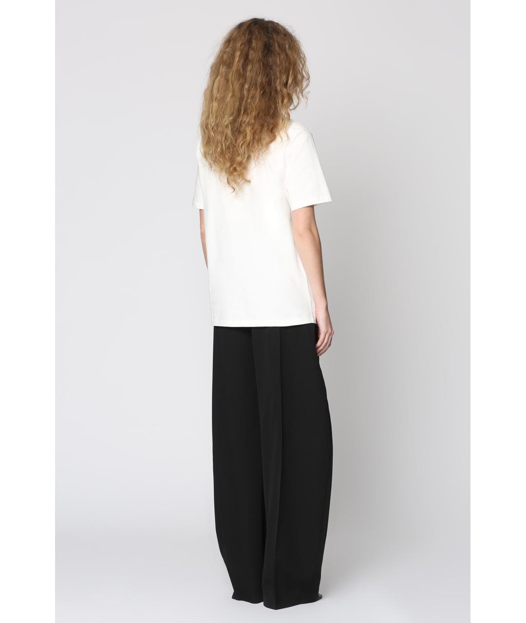 JIL SANDER Белая хлопковая футболка, фото 4