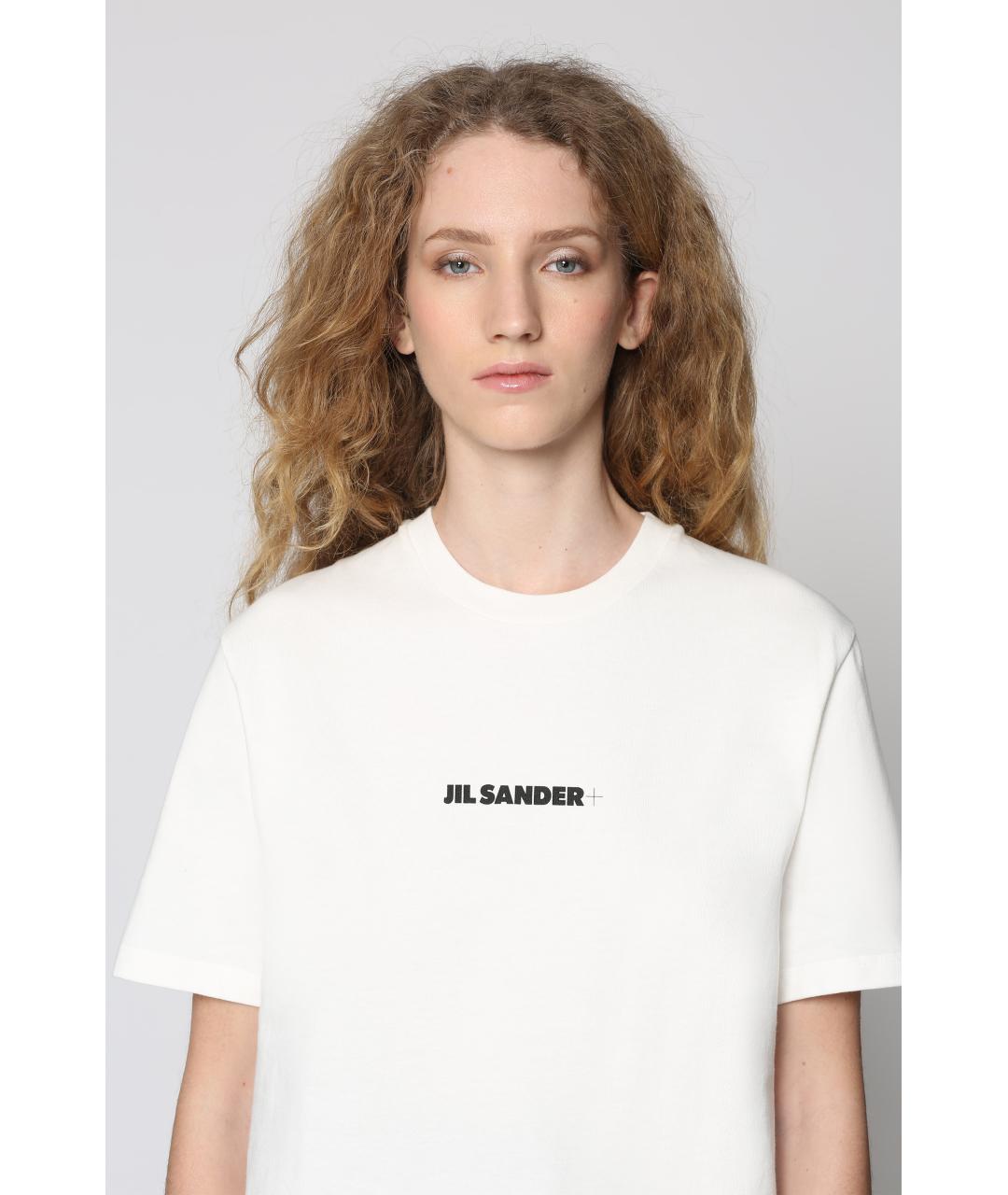 JIL SANDER Белая хлопковая футболка, фото 5
