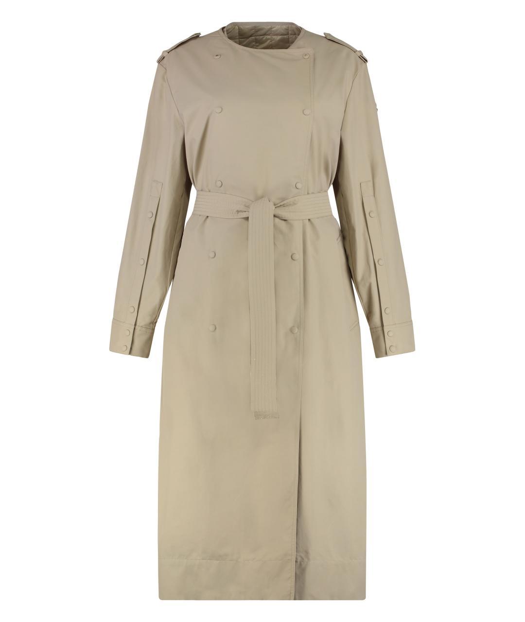 MONCLER Бежевый хлопковый тренч/плащ, фото 3