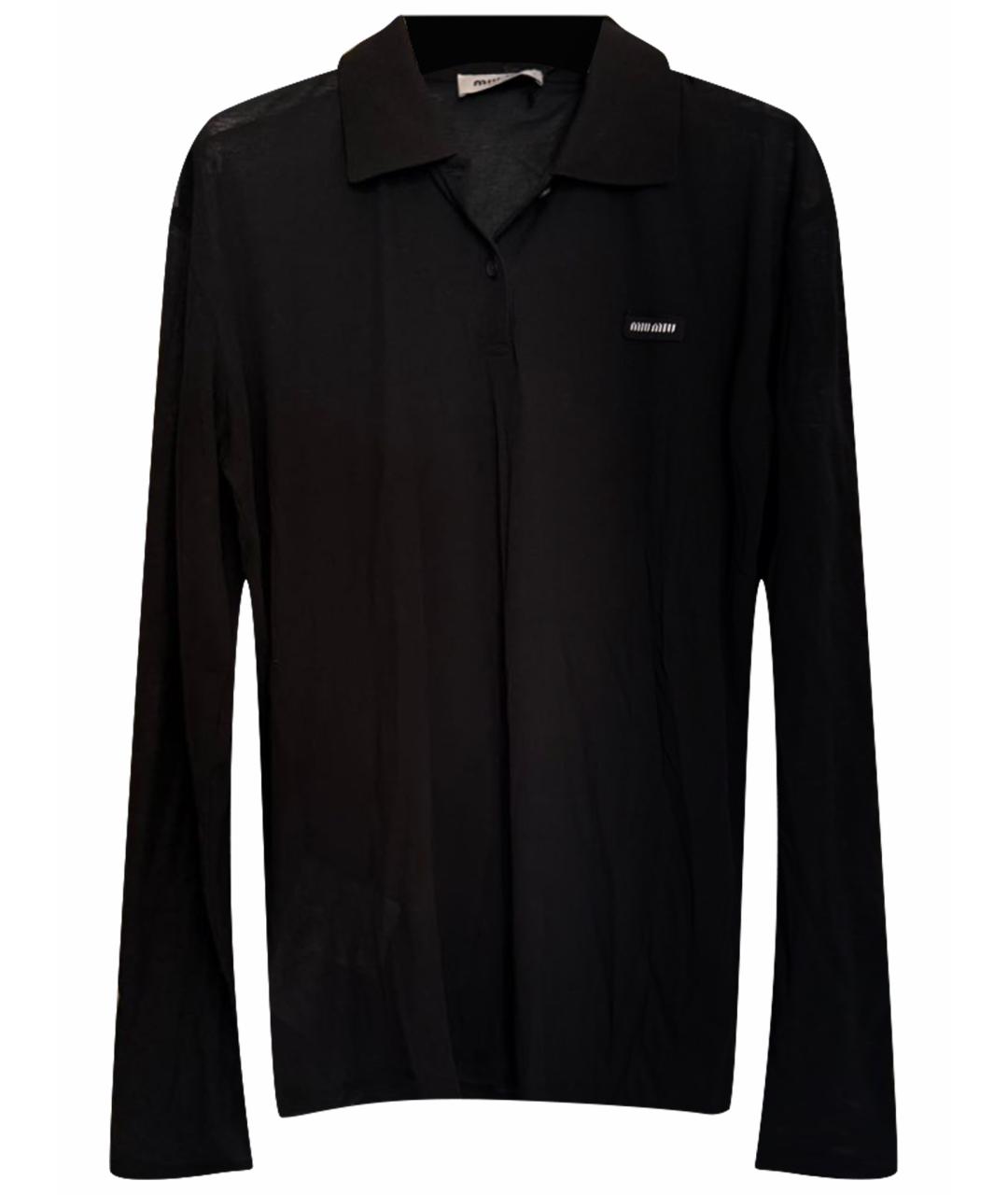 MIU MIU Черная хлопковая рубашка, фото 1