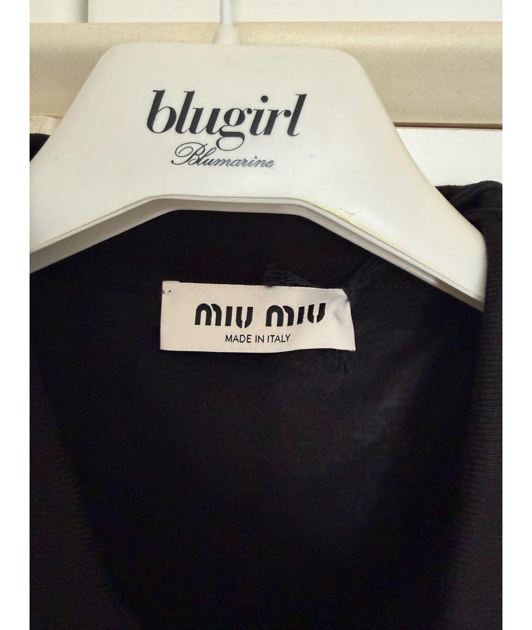 MIU MIU Черная хлопковая рубашка, фото 3