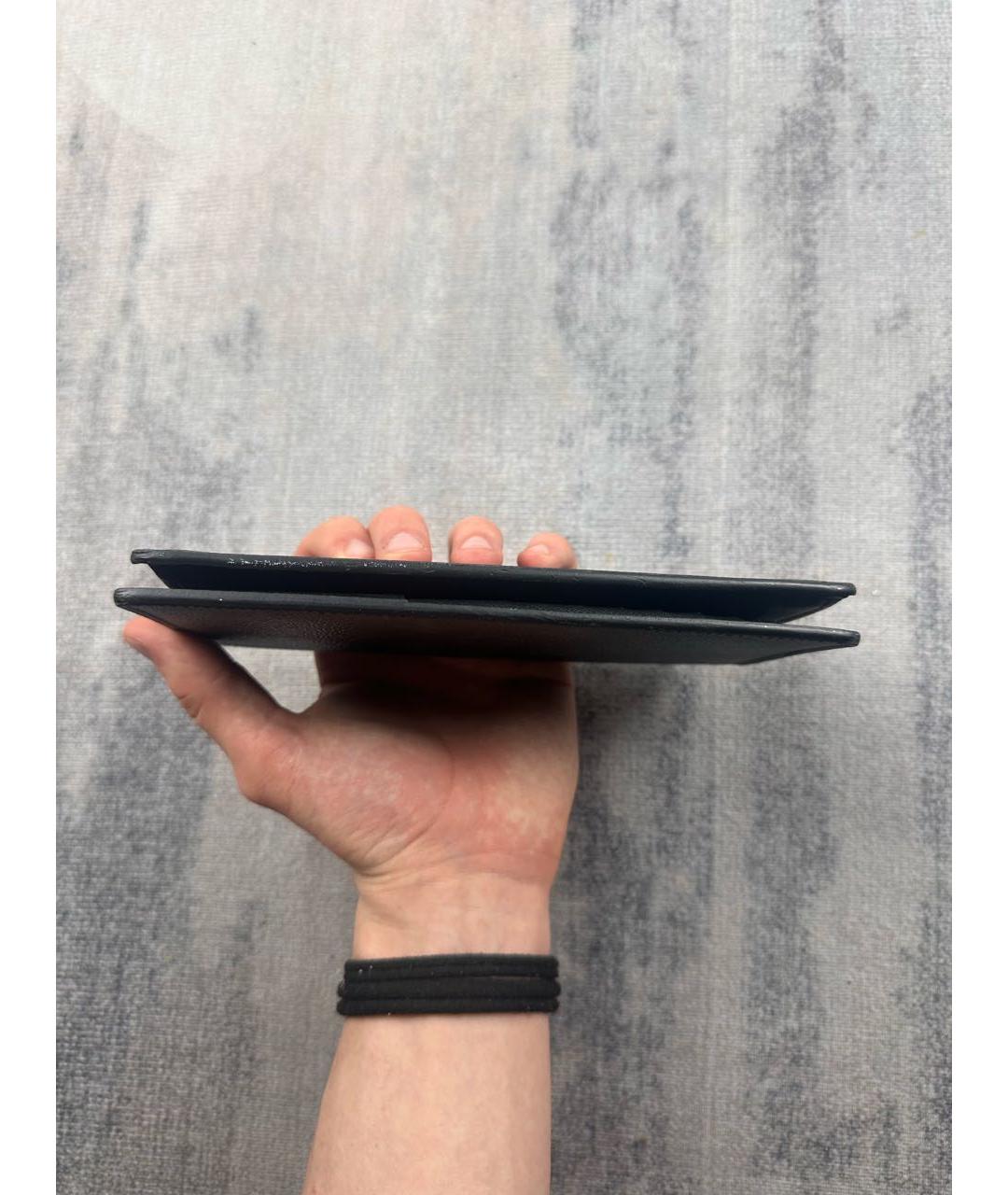 LOUIS VUITTON Черный кожаный кошелек, фото 5