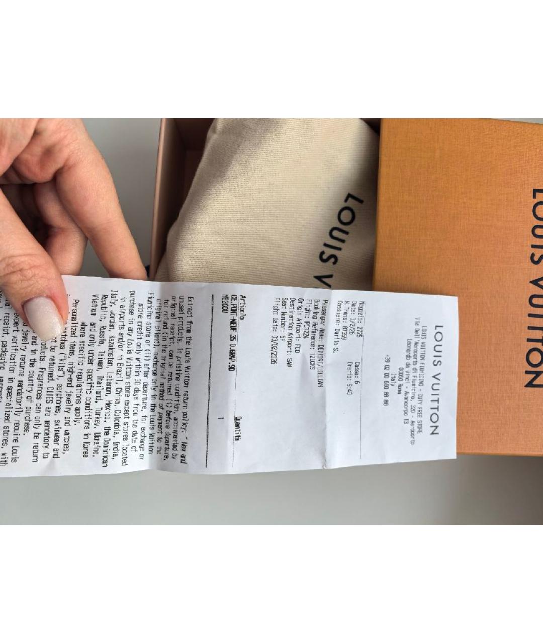 LOUIS VUITTON Серый кожаный ремень, фото 7