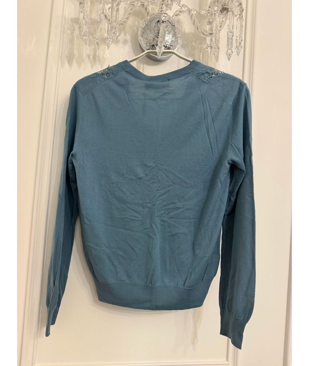 DOLCE&GABBANA Голубой шелковый кардиган, фото 2