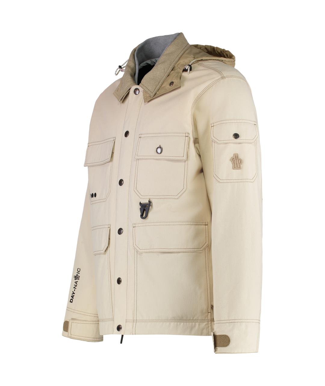 MONCLER GRENOBLE Бежевая хлопковая куртка, фото 3