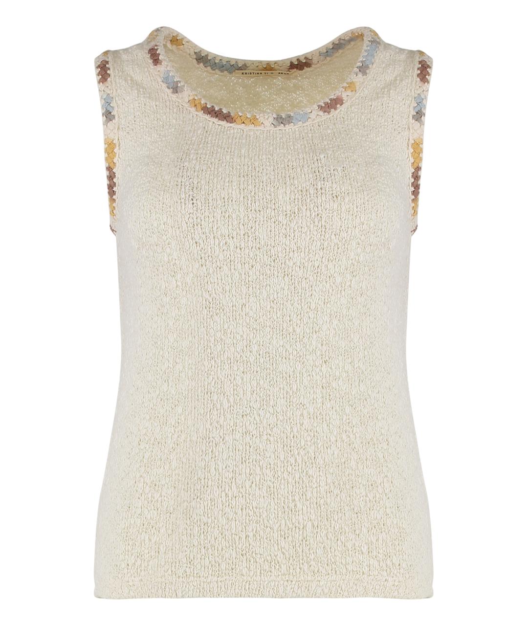 KRISTINA TI Белая хлопковая майка, фото 1
