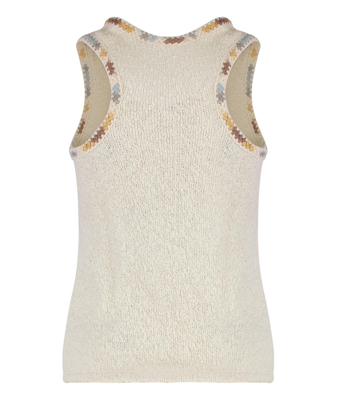 KRISTINA TI Белая хлопковая майка, фото 2