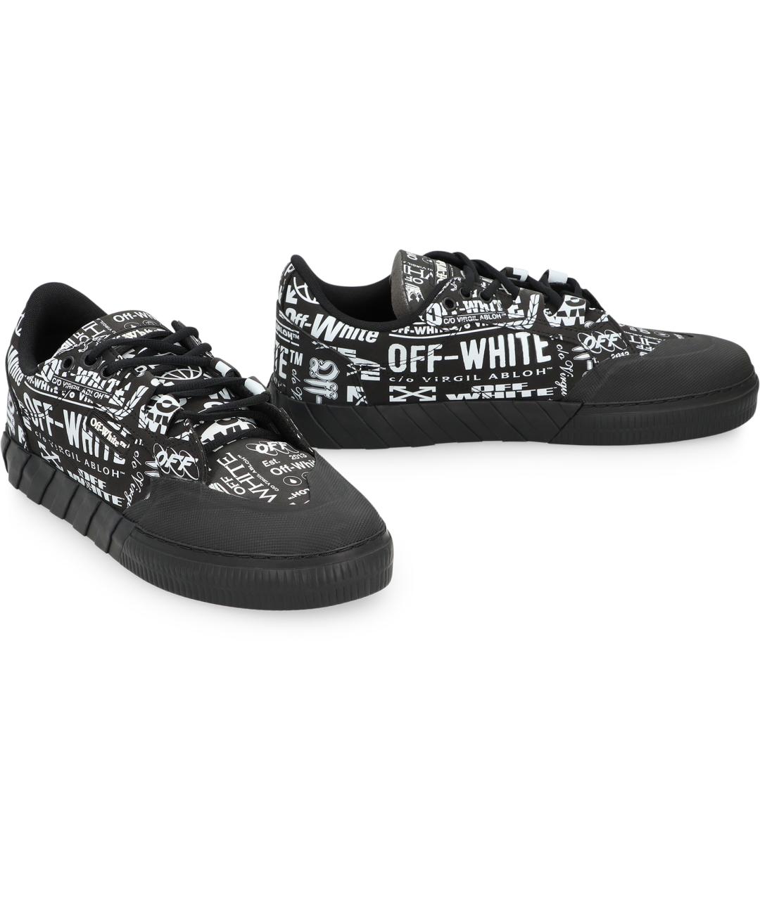 OFF-WHITE Черные низкие кроссовки / кеды, фото 3