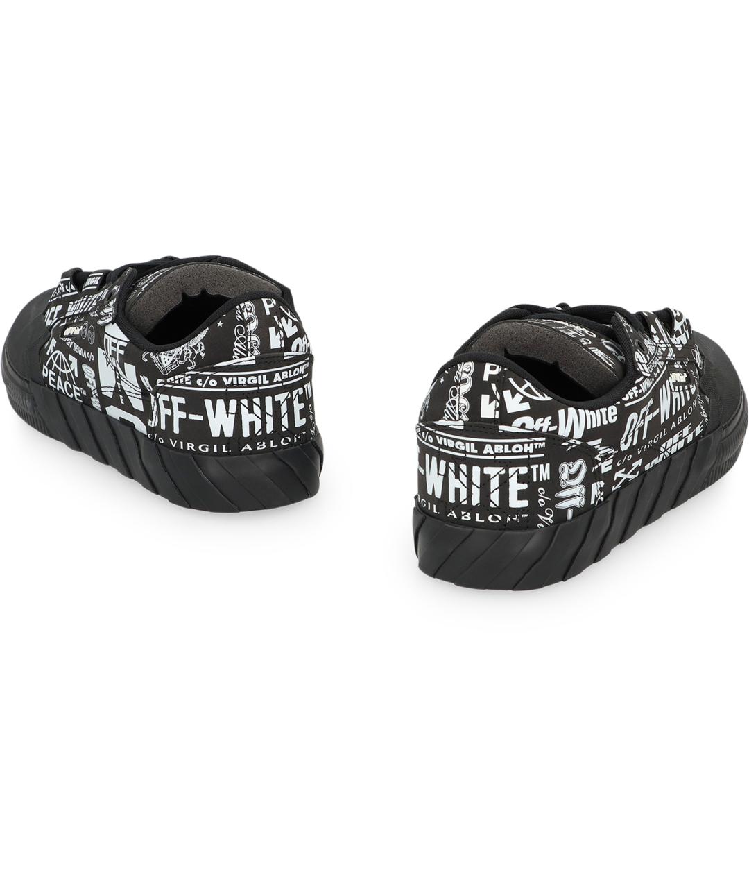 OFF-WHITE Черные низкие кроссовки / кеды, фото 4