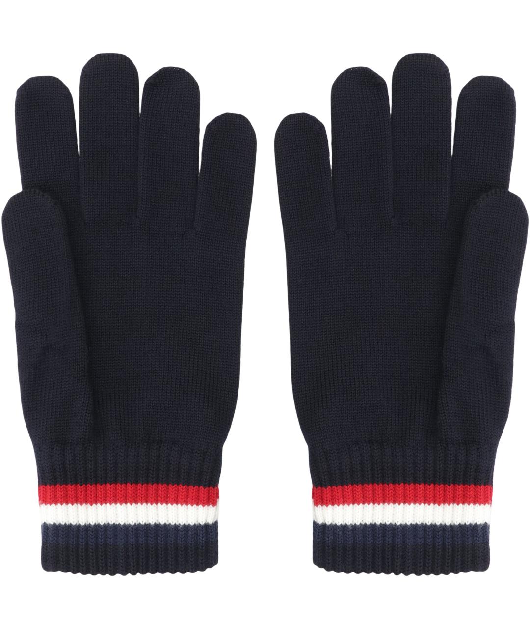 MONCLER Черные шерстяные перчатки, фото 3